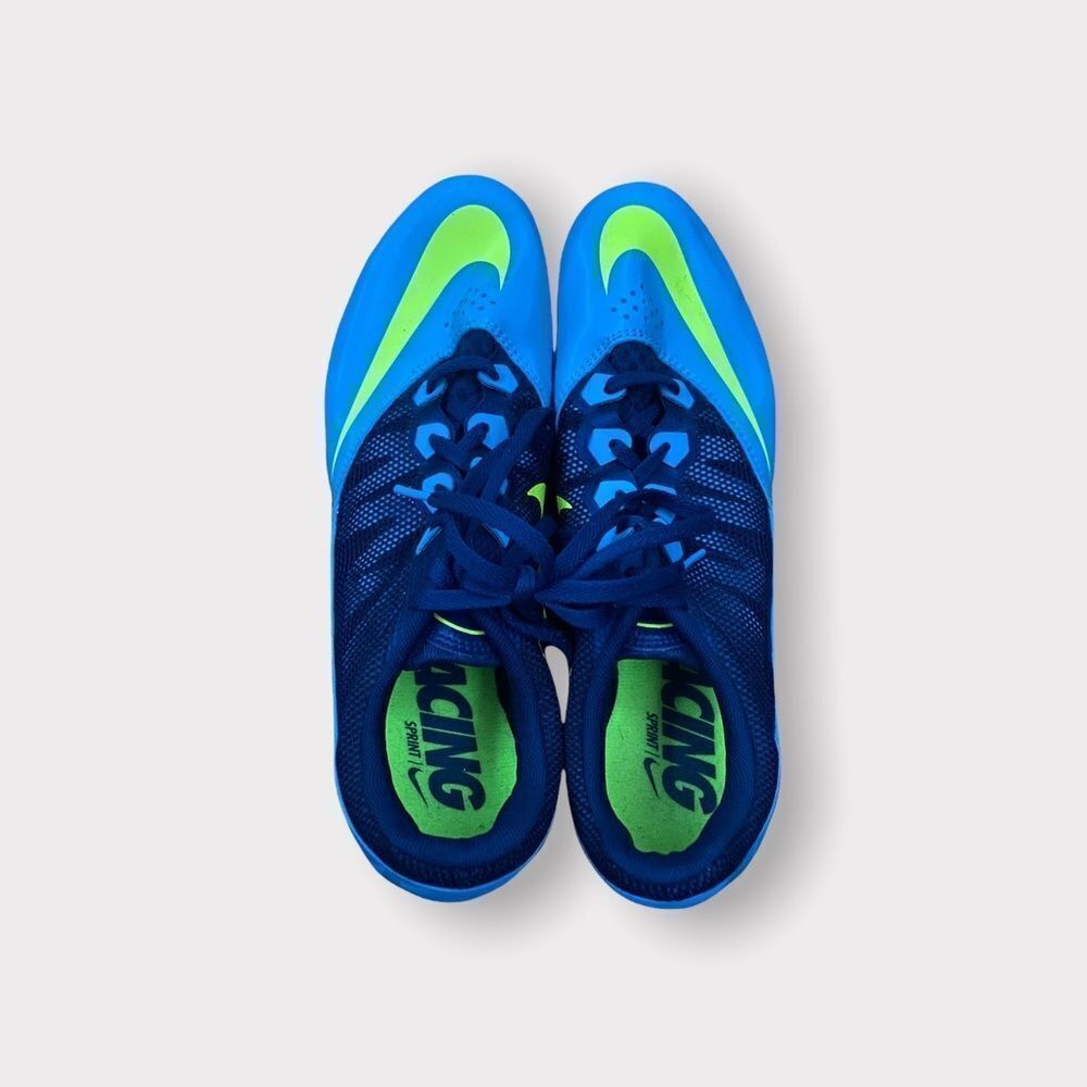 Nike Blue Racing Cleats Women Sneakers Size 9